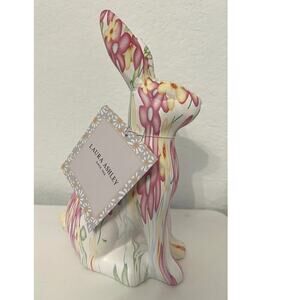 Laura Ashley Trendy Modern Porcelain PASTEL Flower Print EASTER BUNNY
